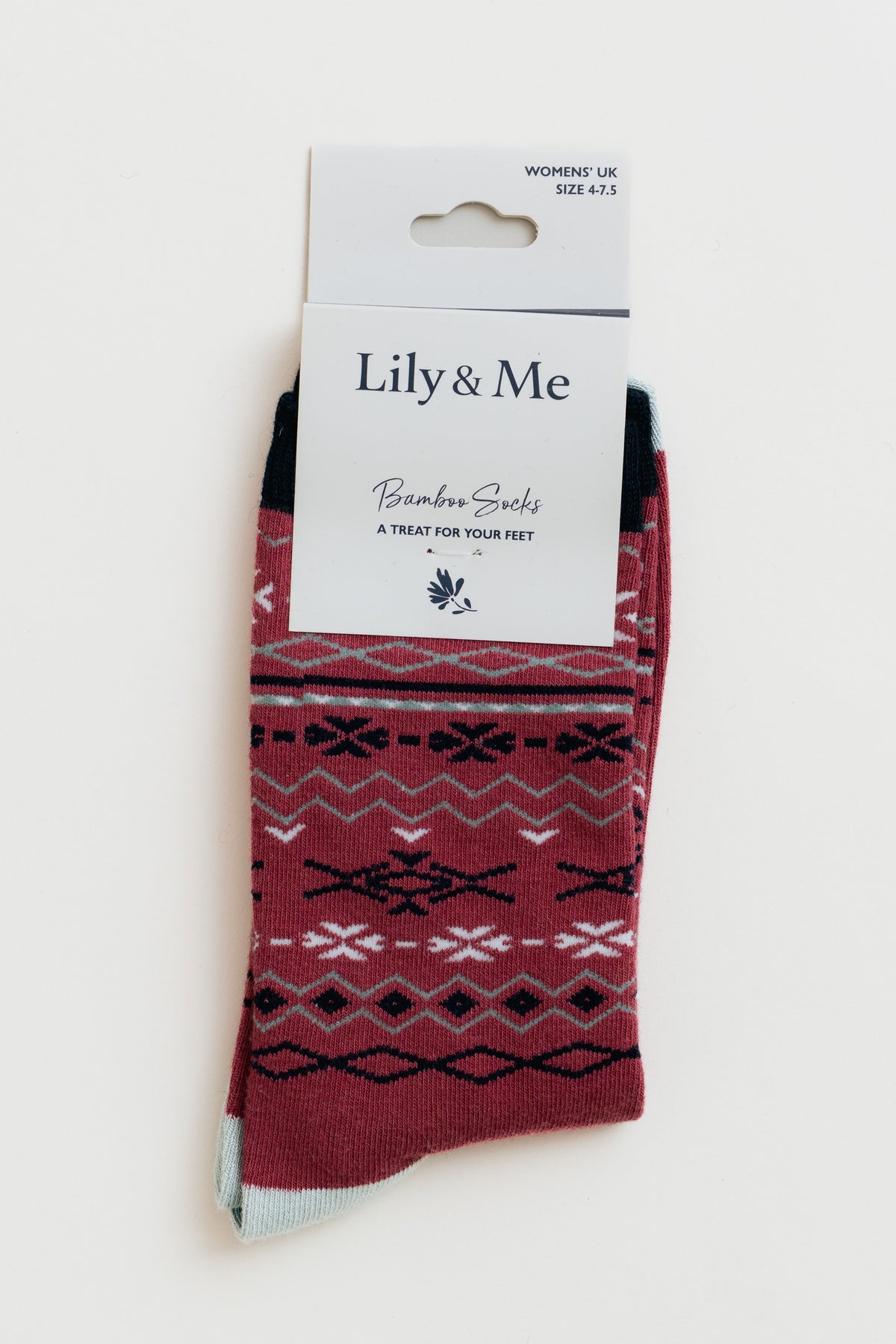 Fair Isle Bamboo Socks