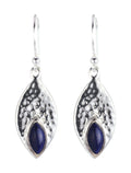Lapis Leaf Hammered Drops