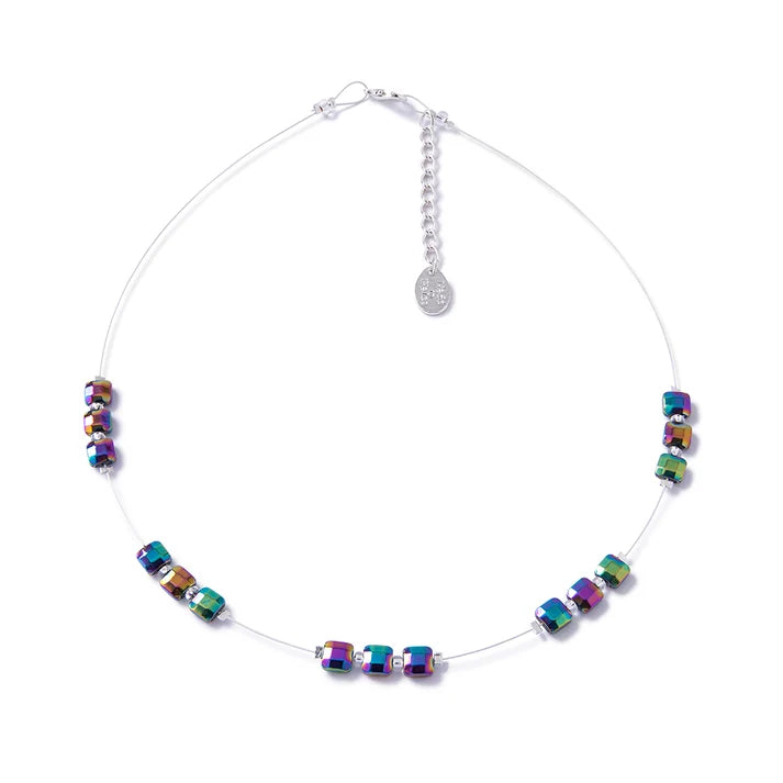 Spectrum Cubic Haematite Spaced Necklace