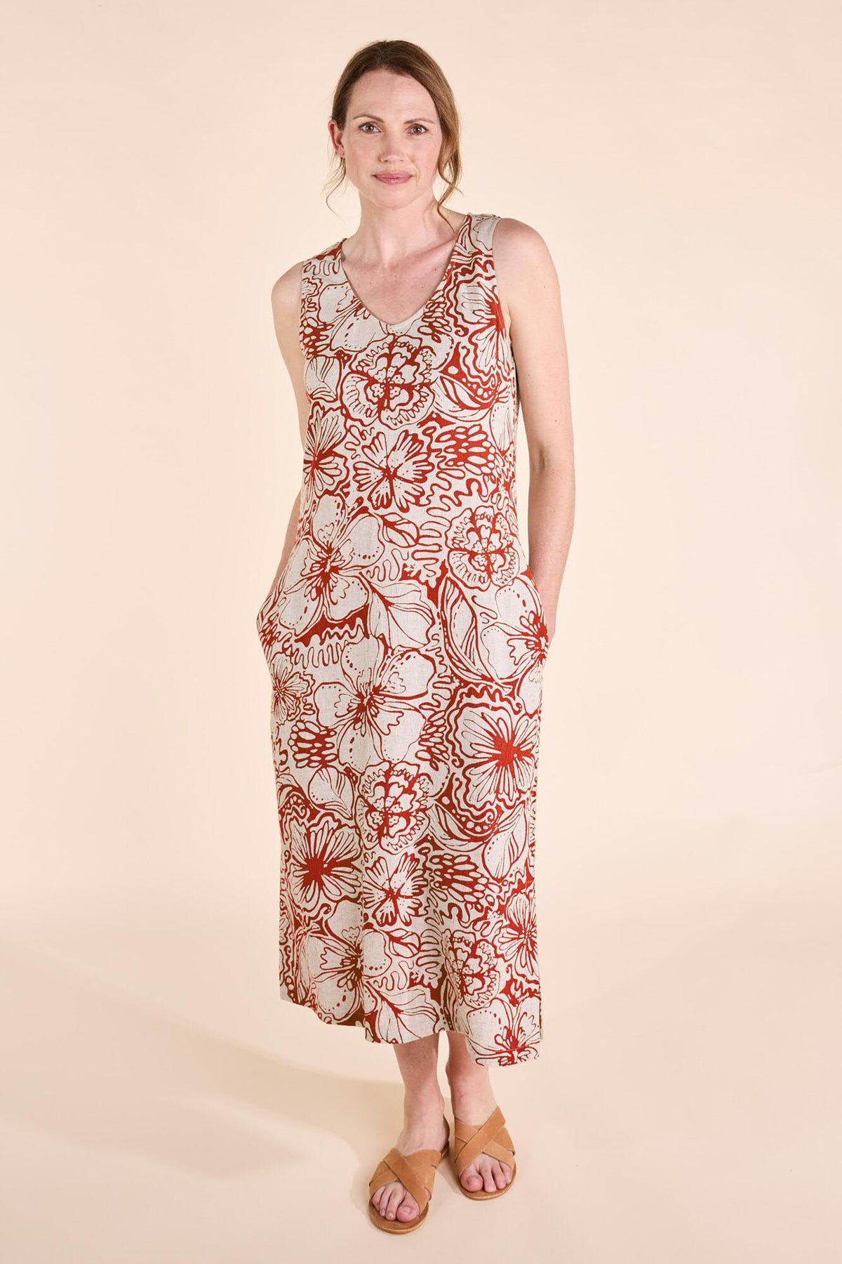 Nomads Sleeveless Linen Dress