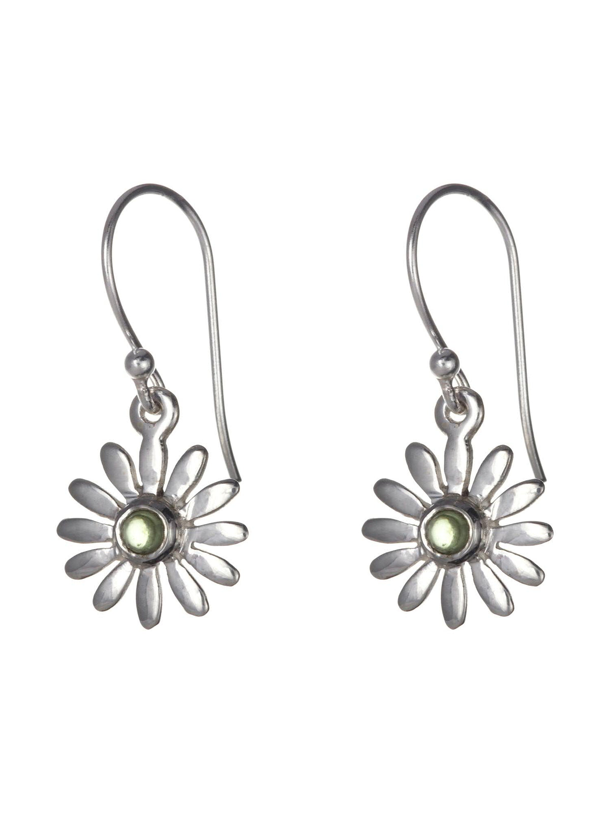 Peridot Daisy Earrings