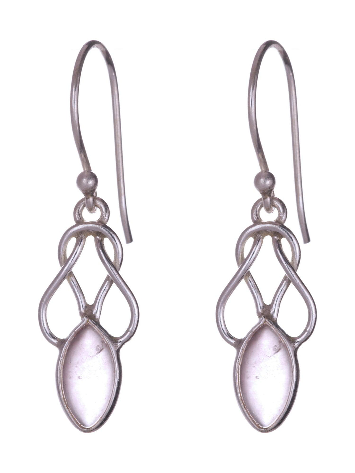 Rose Quartz Knot Earrings
