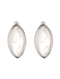 Sterlng Silver Rose Quartz Marquise Stud Earrings