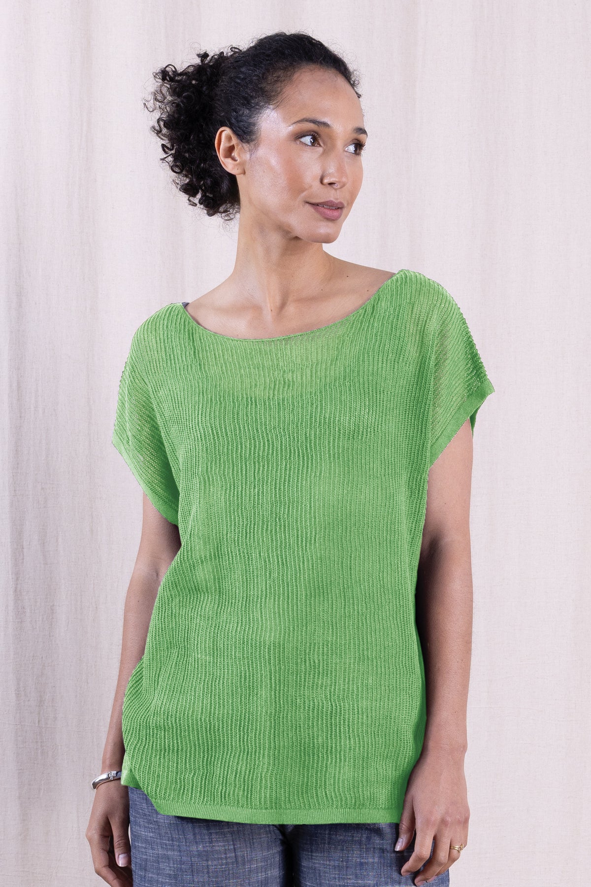 Open Knit Top Lime