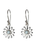 Blue Topaz Daisy Earrings