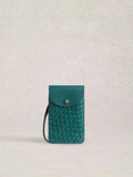 Coco Woven Teal Phone Bag